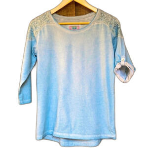 Marie Lund Copenhagen light blue garment dye long sleeve tee